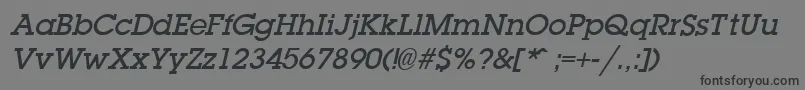 LaplandDemiboldItalic Font – Black Fonts on Gray Background
