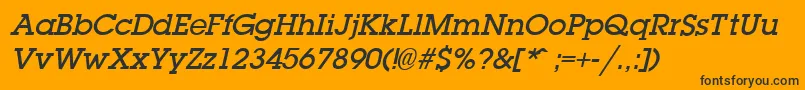 LaplandDemiboldItalic Font – Black Fonts on Orange Background