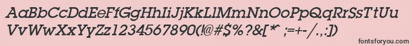 LaplandDemiboldItalic Font – Black Fonts on Pink Background