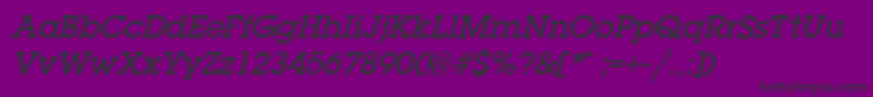 LaplandDemiboldItalic Font – Black Fonts on Purple Background