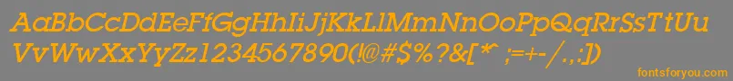 LaplandDemiboldItalic Font – Orange Fonts on Gray Background