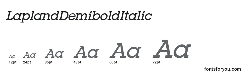 LaplandDemiboldItalic Font Sizes