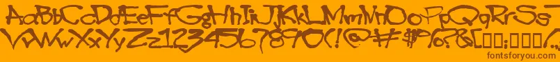 Blotto40 Font – Brown Fonts on Orange Background