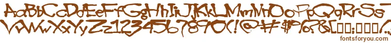 Шрифт Blotto40 – коричневые шрифты на белом фоне