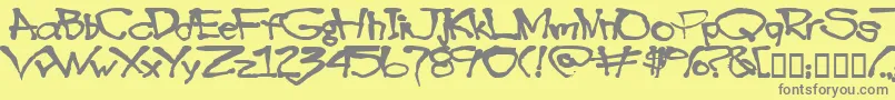 フォントBlotto40 – 黄色の背景に灰色の文字