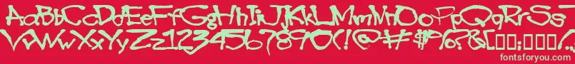 フォントBlotto40 – 赤い背景に緑の文字