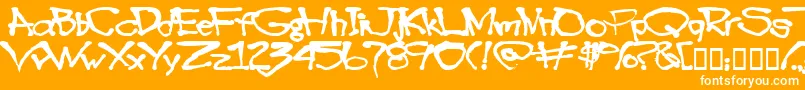 Шрифт Blotto40 – белые шрифты на оранжевом фоне