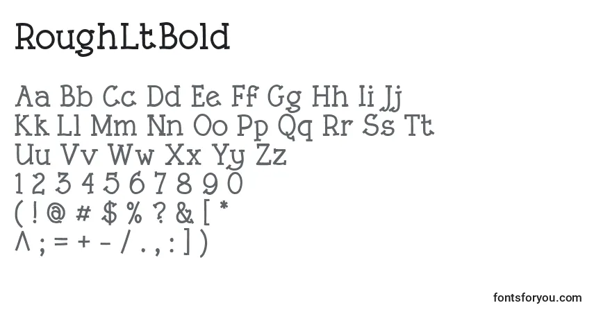 Schriftart RoughLtBold – Alphabet, Zahlen, spezielle Symbole