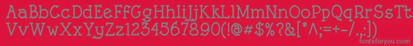 RoughLtBold Font – Gray Fonts on Red Background