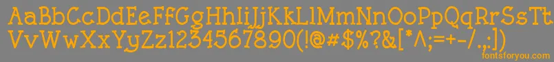 RoughLtBold Font – Orange Fonts on Gray Background