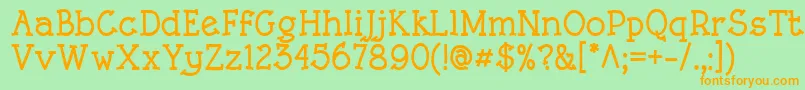 RoughLtBold Font – Orange Fonts on Green Background