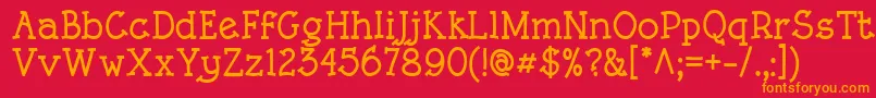 RoughLtBold Font – Orange Fonts on Red Background