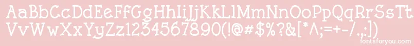 RoughLtBold Font – White Fonts on Pink Background