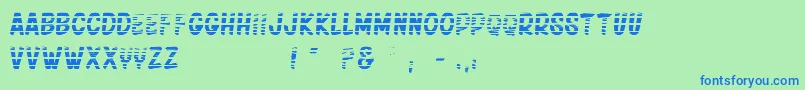 Czcionka FridayNight2 – niebieskie czcionki na zielonym tle
