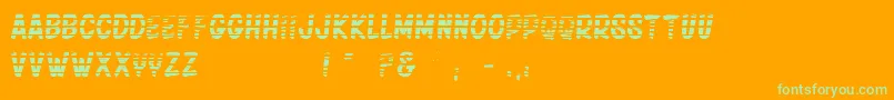 Czcionka FridayNight2 – zielone czcionki na pomarańczowym tle