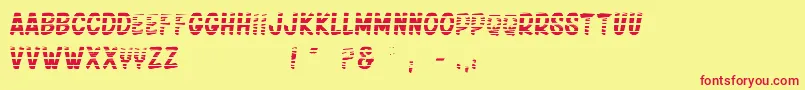 FridayNight2 Font – Red Fonts on Yellow Background