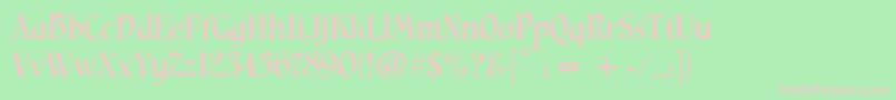 Cavalier Font – Pink Fonts on Green Background