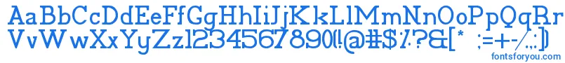 フォントPelida – 白い背景に青い文字