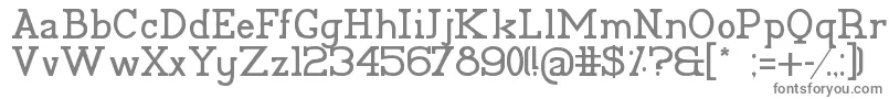 フォントPelida – 白い背景に灰色の文字