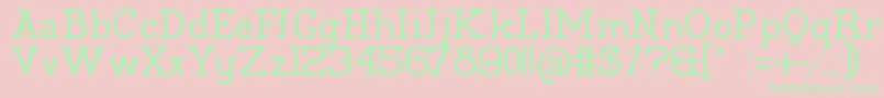 Pelida Font – Green Fonts on Pink Background