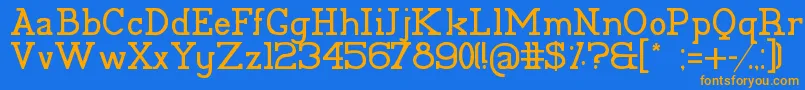 Pelida Font – Orange Fonts on Blue Background