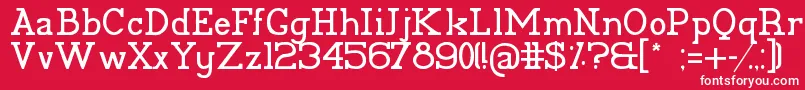 フォントPelida – 赤い背景に白い文字