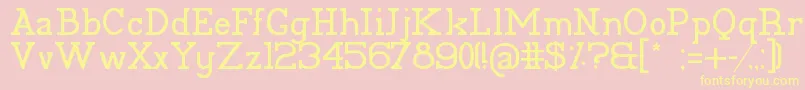 Pelida Font – Yellow Fonts on Pink Background