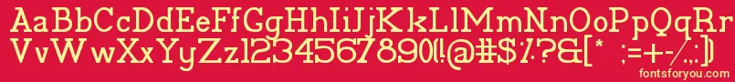 Pelida Font – Yellow Fonts on Red Background