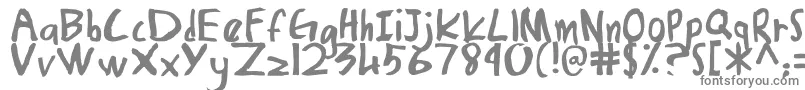 フォントDamiasHand – 白い背景に灰色の文字