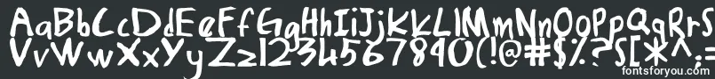 DamiasHand-Schriftart – Weiße Schriften auf schwarzem Hintergrund