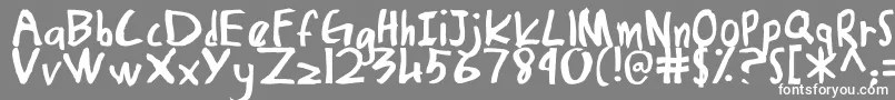 フォントDamiasHand – 灰色の背景に白い文字