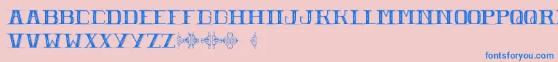 Pomerole Font – Blue Fonts on Pink Background