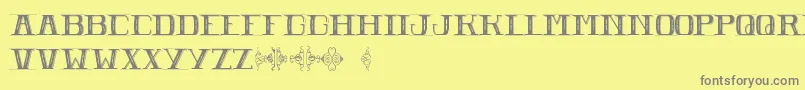 Pomerole Font – Gray Fonts on Yellow Background