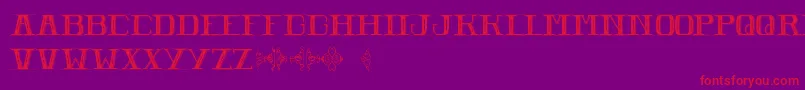 Pomerole Font – Red Fonts on Purple Background