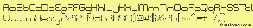 Police Font – Black Fonts on Yellow Background