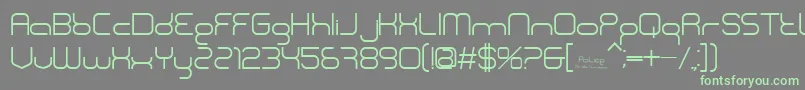 Police Font – Green Fonts on Gray Background