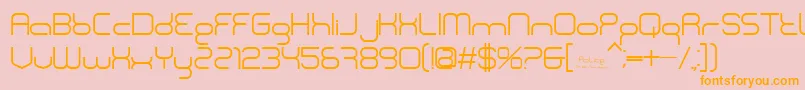 Police Font – Orange Fonts on Pink Background