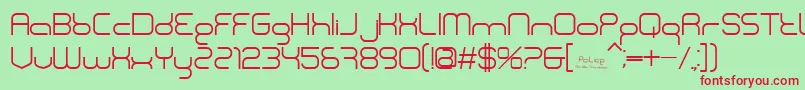 Police Font – Red Fonts on Green Background