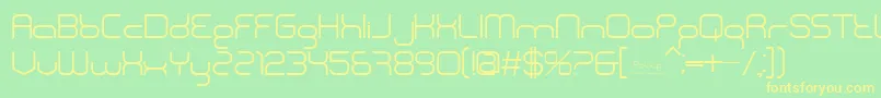 Police Font – Yellow Fonts on Green Background