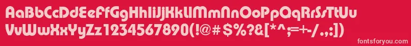 PuenteDemiRegular Font – Pink Fonts on Red Background