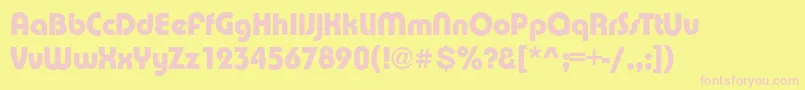 PuenteDemiRegular Font – Pink Fonts on Yellow Background