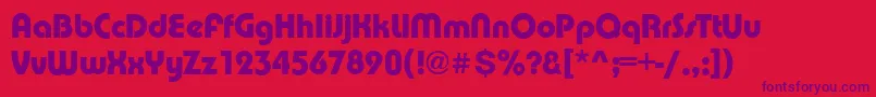 PuenteDemiRegular Font – Purple Fonts on Red Background