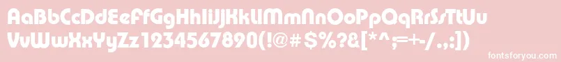 PuenteDemiRegular-Schriftart – Weiße Schriften auf rosa Hintergrund