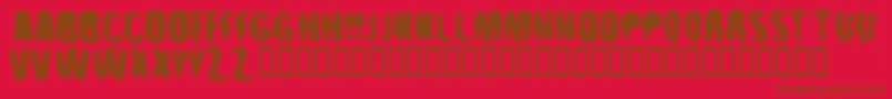 Punkassbleed Font – Brown Fonts on Red Background