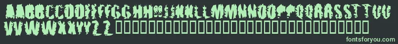 Punkassbleed Font – Green Fonts on Black Background
