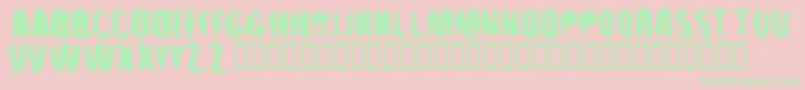 Punkassbleed Font – Green Fonts on Pink Background