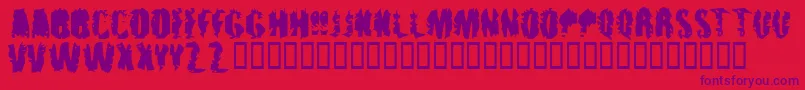 Punkassbleed Font – Purple Fonts on Red Background