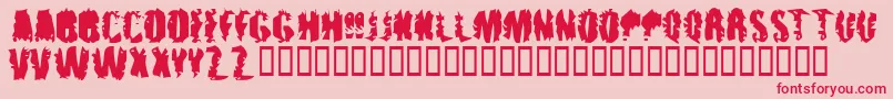 Punkassbleed Font – Red Fonts on Pink Background