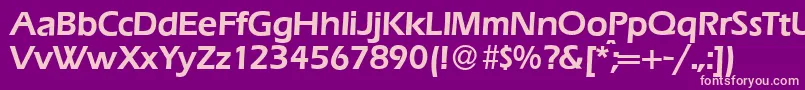 E820SansDemiRegular Font – Pink Fonts on Purple Background