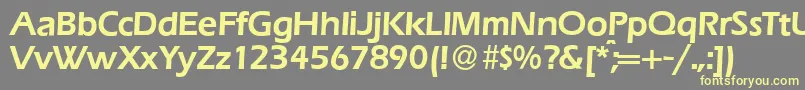 E820SansDemiRegular Font – Yellow Fonts on Gray Background